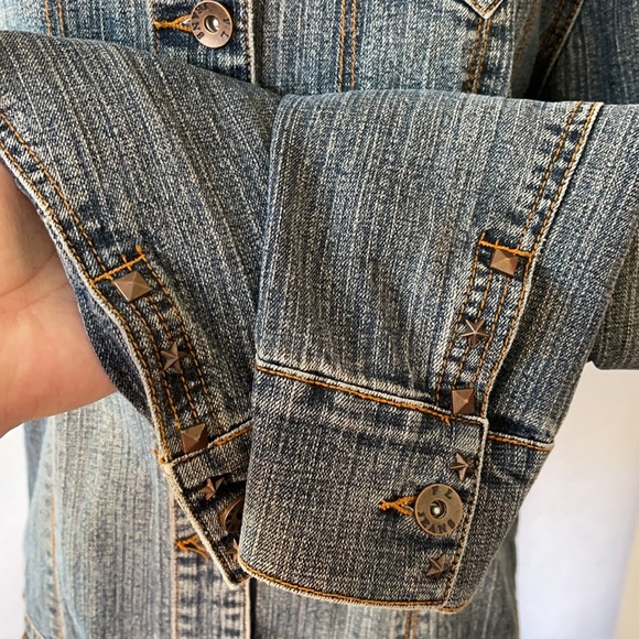 Stud Embellished Jean Jacket F.L. Jeans - Picture 11 of 12